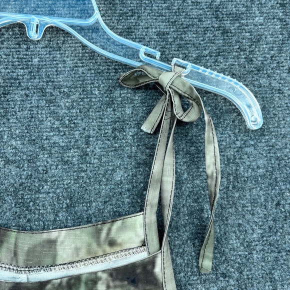 Lightweight Muted Green Floral Overalls Festival Boho Chic Summer Women’s Small - Picture 6 of 13